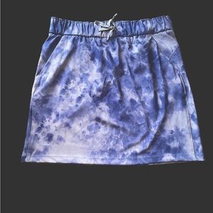 Hilary Radley Women’s Tie Dye Pull-On Stretchy Waist Skirt with Pockets Size M